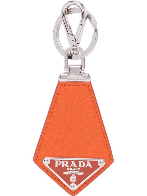 prada logo plaque keyring pouch|Prada logo.